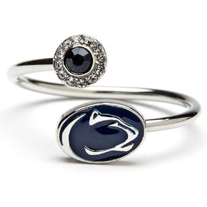 Nittany Lion Penn State Ring for Women - Penn State College Ring with Crystals - Hypoallergenic and Adjustable Sizes 5-12 - Penn State Gifts for Women