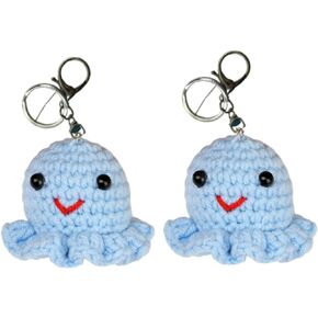 AMUYUKEJI Crochet finished, handmade crochet finished, suitable for backpacks, couples, parent-child pendant, can also be used as a stress-relieving toys(penguin)