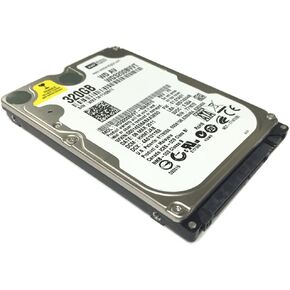 محرك الأقراص الصلبة للكمبيوتر المحمول Western Digital WD3200BVVT سعة 320 جيجابايت وذاكرة تخزين مؤقت 8 ميجابايت و5400 دورة في الدقيقة SATA 3.0 جيجابايت/ثانية مقاس 2.5 بوصة (لأجهزة PS3 وPS4 والكمبيوتر المحمول) - مع ضمان لمدة عام