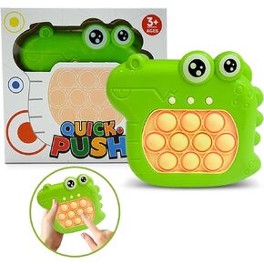 T-rex Quick Push Pop Game It Fidget Toys Pro for Kids Adults, Handheld Game Fast Puzzle Game Machine, Push Bubble Stress Toy, Party Favors, Birthday Gifts for Boys and Girls (T-rex)