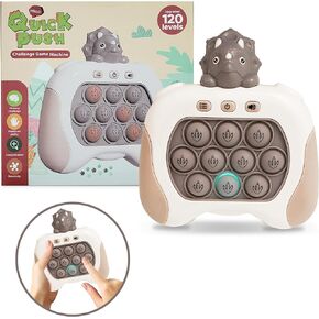 T-rex Quick Push Pop Game It Fidget Toys Pro for Kids Adults, Handheld Game Fast Puzzle Game Machine, Push Bubble Stress Toy, Party Favors, Birthday Gifts for Boys and Girls (T-rex)