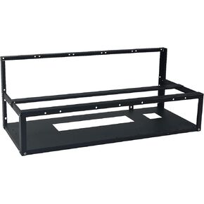 12 GPU Mining Rig Frame, Steel Open Air Miner Rig Case Support for Dual ATX, Bitcoin Miner Mining Rack for ETH Crypto Coin Currency Mining, Support to Dual Power Supply, Frame ONLY