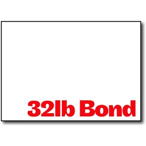 Premium Weight 32lb Bond White 5" x 7" Paper - 500 Sheets