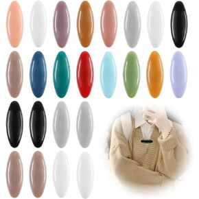24 Pcs Scarf Safety Pins Muslim Hijab Pins Clip Plastic Colorful Brooches for Girls Women