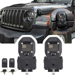 YOCTM Anti-Thief Locking Hood Look Catch Latches Kit Fits for Jeep Wrangler JL 2018 2019 2020 2021 2022 Gladiator JT Accessories