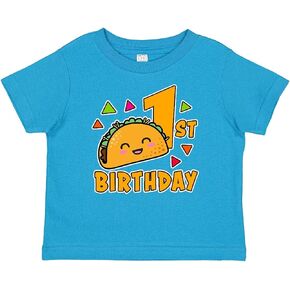 inktastic 1st Birthday with Taco and Confetti Baby T-Shirt