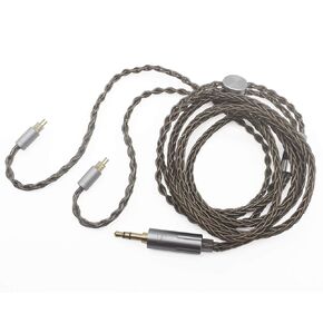 Youkamoo 3.5mm 8 Core Silver Plated Braided Earphone Replacement Upgrade Cable Silver Plated Wire Earphone Cable for ZSN Pro ZS10 Pro NF2u KZ ZSX QDC IEMs (QDC)