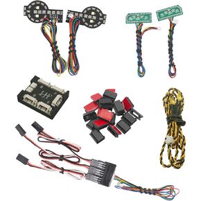 OGRC RC Led Light Kit for Running Lights/Steering/Brake/Reverse/High/Low Beam/Reverse Lights Smart Simulation Car Lights for Traxxas TRX4 2021 Bronco Pro 1/10 Scale Crawler Car