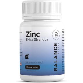 Balance Breens Zinc Extra Strength 50mg 120 Vegan Non-GMO Tablets