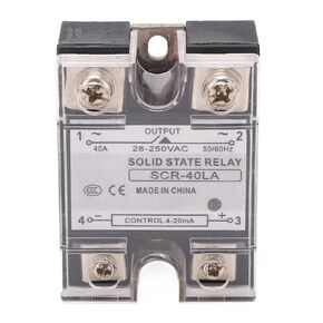 Solid State Relay Metal PBT Current Voltage Regulator AC SSR Intelligent Solid State Relay 4‑20mA Input 28‑250VAC