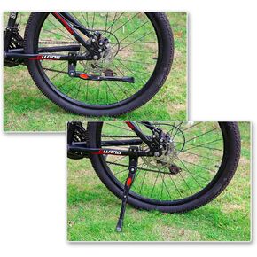 Bike Kickstand Adjustable Bicycle Kickstand - Bike Stand for 22"-27" Road Bike/Mountain Bike - Aluminum Alloy Bike Kick Stand - Bicycle Accessories