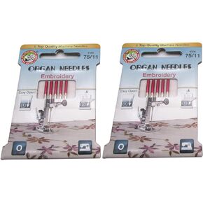 Organ Needle - 10PCS Organ Household Embroidery Sewing Machine Needles 130/705H-E (Needle Size:75/11)