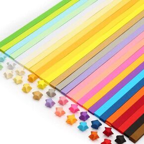 Origami Stars Papers Package DIY Paper, 360 Sheets - 18 Colors ( Glitter Origami Stars)
