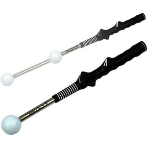 HH-GOLF Rhythm Click Sound Telescopic Warm Up Golf Swing Trainer, Correcting Gesturer Golf Training Aid for Tempo, Strength Practice Stick