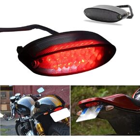 DREAMIZER Universal Motorcycle 28 LED Tail Lights Run Driving License Plate Light Rear Brake Indicator Lamp Compatible with Bobber ATV Quads Street Cruiser Dirt Bike