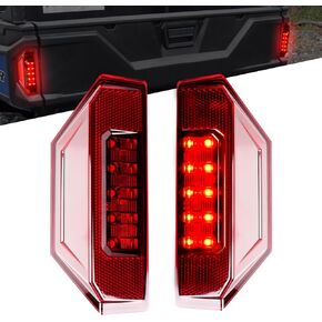 LED Tail Lights Compatible with 2015-2020 Polaris Ranger 570 Full Size XP 900 1000/ General 1000 Rear Brake Stop Running Taillights Assembly Accessoriess Replacement for 2412774 (Smoked Black)
