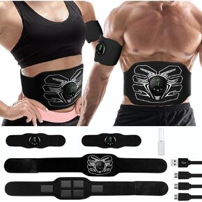 ABS Stimulator,Ab Machine,Abdominal Toning Belt Workout MHD TENS Portable Ab Stimulator Home Office Fitness Workout Equipment for Abdomen Black Tactical x