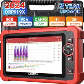 إطلاق الماسح الضوئي X431 CRP919X Obd2: أداة المسح الضوئي ثنائية الاتجاه لعام 2024 مع تحديثات لمدة عامين، وترميز وحدة التحكم الإلكترونية، وأكثر من 35 خدمة، وCAN FD/DoIP، وماسح ضوئي لتشخيص النظام بالكامل، وترقية CRP909X