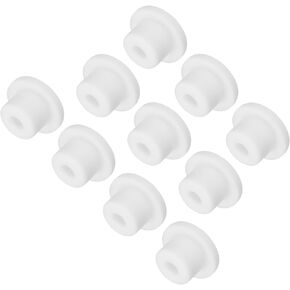 MECCANIXITY High Temp Silicone Plug Mount Dia 18mm/0.71 Inch T Shaped Rubber Stopper Hole Plugs for Powder Coating Plating Waterproof Sealing Plugs White Pack of 10(OD 26mm/1.02 Inch)