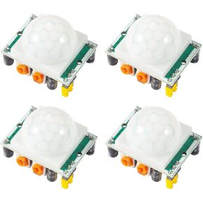 4Pcs HC-SR501 Pir Motion Infrared Human Body Sensor Module Pyroelectric Infrared Motion Detector Module for Raspberry Pi Microcontrollers Projects-Blue Board in Kuwait