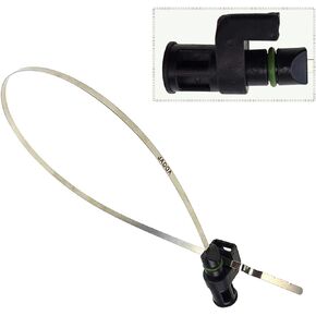1 PC Car Transmission Oil Dipstick, 23.8-inch Stainless Steel Engine Oil Level Indicator Immersion Gauge, Replaces OEM 31086-JA00A Accessories, Compatible with Most Models (Black & Silver)