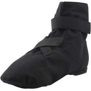 Black Jazz Boots Ballet Dancing Sneakers for Child Adults