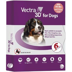 Vectra 3D for Dogs Flea, Tick & Mosquito Treatment & Prevention for Extra Large Dogs (over 95 lbs) , 6 month supply in Saudi Arabia