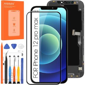 Screen for iPhone 12 Pro Max Screen Replacement for iPhone A2411 LCD Screen A2342,A2410,A2412 3D Touch Display Digitizer Assembly Repair Parts（Black）