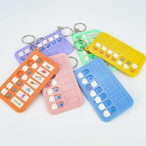 6 Pcs Reminder Board for The Elderly, ADHD Tools for Kids Portable Visual Schedule for Kids School Bag Pendant Detachable Daily Task Planning Pad with 18pcs List Cards Stickers for Kids