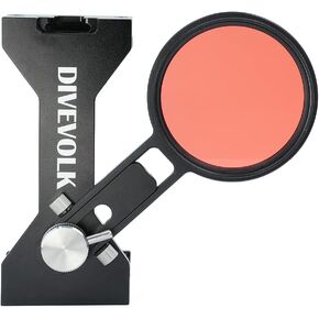 DIVEVOLK Expansion clamp for seatouch 4 max housing Including Red Filter/Purple Filter +Clamp+Conversion Ring