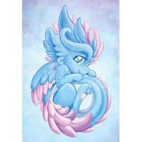 DIAMOND ART CLUB Sophia - Dragon Diamond Painting Kit, Fun DIY Crafts for Adults and All Ages, Round Diamond Art Canvas for Beginners, 13" x 19" (32.8 x 47.9 cm)