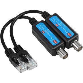 IP Network Receiver, IP Network Transmitter, 10/100Mbps 1CH Passive IP Network Coaxial Transmitter Receiver Extender for IP NVR Camera, 1Pair