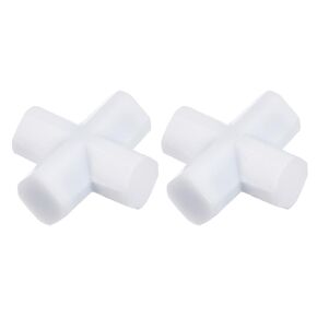 YOKIVE 2 Pcs Magnetic Stir Bar, PTFE Coated Cross Type Stirrer | Great for Lab Liquid Solution Stirring Mixing Spinning(White, 0.79-Inch)
