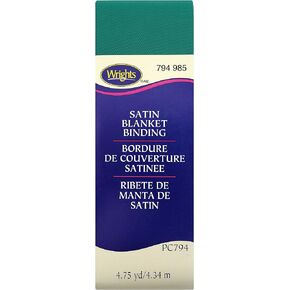 Wrights Irish Clover Single Fold Satin Blanket Binding, 2" X4-3/4 yd, None