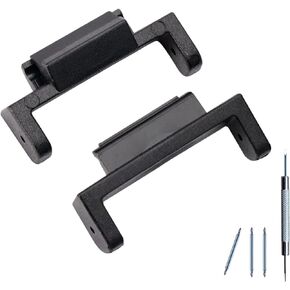 LIJINLAN Hard ABS Adapter Convert 16mm to 22mm Band Connection Adapter Fit for Casio G-Shock DW5600/GW5610/DW9052/GDF-100/GD110/GD120/GA100/GBX110 Accessory (ABS,Black)