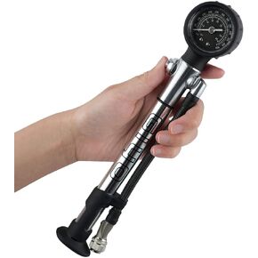 GIYO GS-24L Air Turbo Bike Shock Pump: High-Volume, Effortless Inflation to 600 PSI - Precision, Durability, and Ease for Optimal Bike Performance