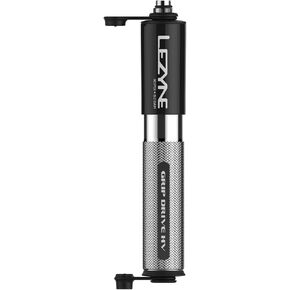 Lezyne Grip Drive HV Bicycle Hand Pump, ABS Flip Chuck, Gravel, Mountain Bike, Presta and Schrader Valve, High Volume