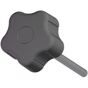 AN4C1000R5S21 1.57" Tall Star Knob 1/4-20 X 1.00" steel zinc stud soft touch (Pack of 10)