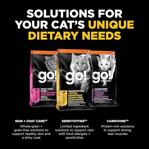 GO! SOLUTIONS Sensitivities – Duck Recipe – Limited Ingredient Dry Cat Food, 8 lb – Grain Free Cat Food for All Life Stages – to Support Sensitive Stomachs in Saudi Arabia