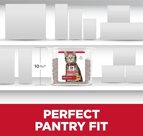 Hill's Science Diet للبالغين 1-6، تغذية ممتازة للبالغين 1-6، طعام جاف للقطط، وصفة الدجاج، حوض بسعة 20 رطل in Kuwait