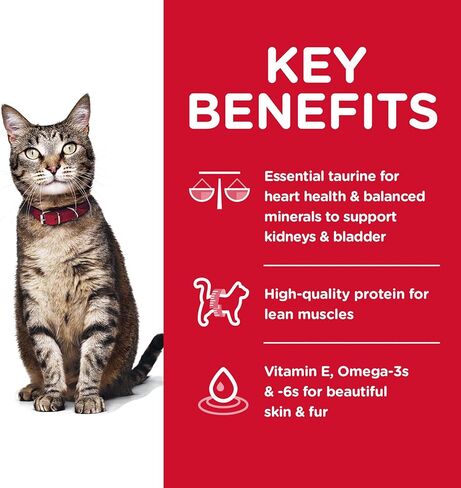 Hill's Science Diet للبالغين 1-6، تغذية ممتازة للبالغين 1-6، طعام جاف للقطط، وصفة الدجاج، حوض بسعة 20 رطل in Kuwait