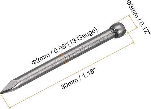 uxcell Finishing Nails 120pcs 28mm 1-1/8 Inch Hand-Drive Hardware Carbon Steel Nail Lost Head Nails in Saudi Arabia