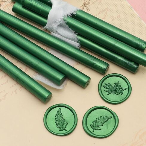 Sealing Wax Sticks - Delogad Pack of 10 Wax Seal Sticks for Glue Gun - Wax Sticks for Stamp Seals - Sealing Wax for Wedding Invitation Letter Envelope (Mixed Colors, Pack of 10) in Saudi Arabia