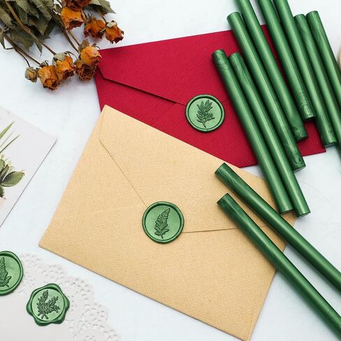 Sealing Wax Sticks - Delogad Pack of 10 Wax Seal Sticks for Glue Gun - Wax Sticks for Stamp Seals - Sealing Wax for Wedding Invitation Letter Envelope (Mixed Colors, Pack of 10) in Saudi Arabia