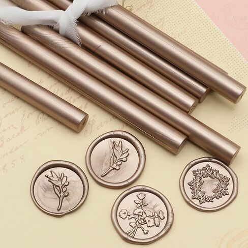 Sealing Wax Sticks - Delogad Pack of 10 Wax Seal Sticks for Glue Gun - Wax Sticks for Stamp Seals - Sealing Wax for Wedding Invitation Letter Envelope (Mixed Colors, Pack of 10) in Saudi Arabia