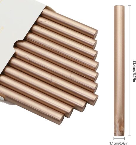 Sealing Wax Sticks - Delogad Pack of 10 Wax Seal Sticks for Glue Gun - Wax Sticks for Stamp Seals - Sealing Wax for Wedding Invitation Letter Envelope (Mixed Colors, Pack of 10) in Saudi Arabia