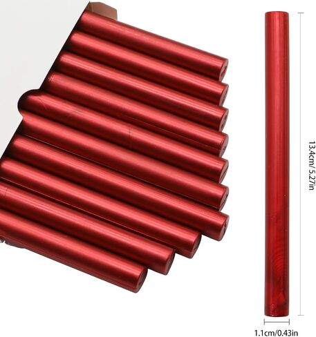 Sealing Wax Sticks - Delogad Pack of 10 Wax Seal Sticks for Glue Gun - Wax Sticks for Stamp Seals - Sealing Wax for Wedding Invitation Letter Envelope (Mixed Colors, Pack of 10) in Saudi Arabia