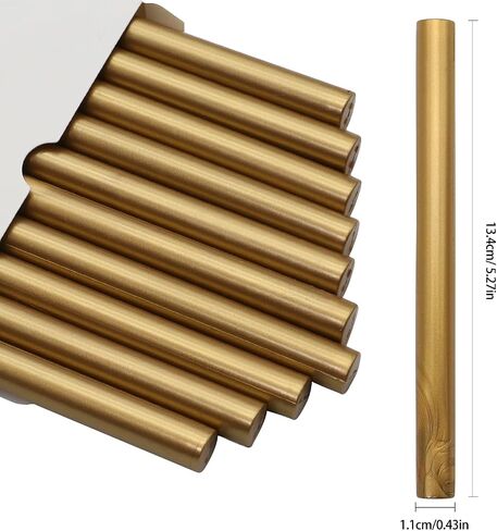 أعواد شمع مانعة للتسرب - عبوة من 10 أعواد ختم شمع لمسدس الغراء - أعواد شمع لأختام الطوابع - شمع مانع للتسرب لمغلف رسائل دعوة الزفاف (ألوان مختلطة، عبوة من 10 قطع) in Saudi Arabia