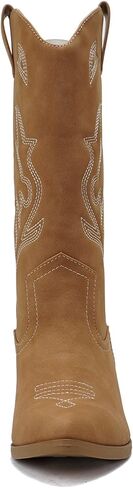 Soda Orville ~ Women Western Cowboy Stitched Pointe Toe Heel Ankle Mid Shaft Fashion Boots in Saudi Arabia