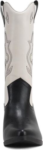 Soda Orville ~ Women Western Cowboy Stitched Pointe Toe Heel Ankle Mid Shaft Fashion Boots in Saudi Arabia